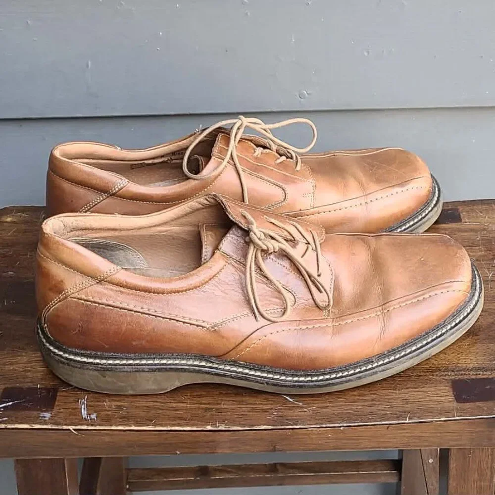 Bostonian Men's Leather Lace Up Almond Toe Dress Shoe 12 M